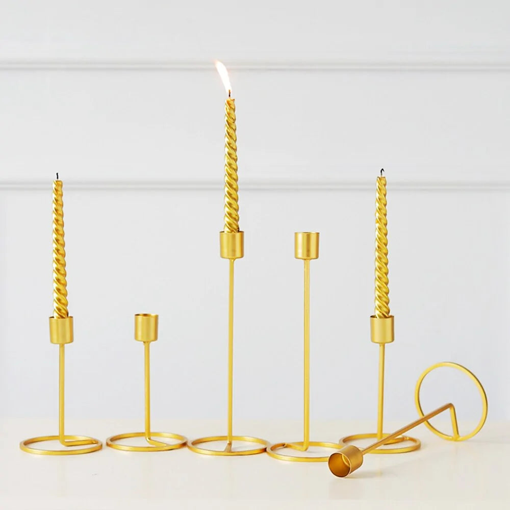 Gold Candle Holders Decor