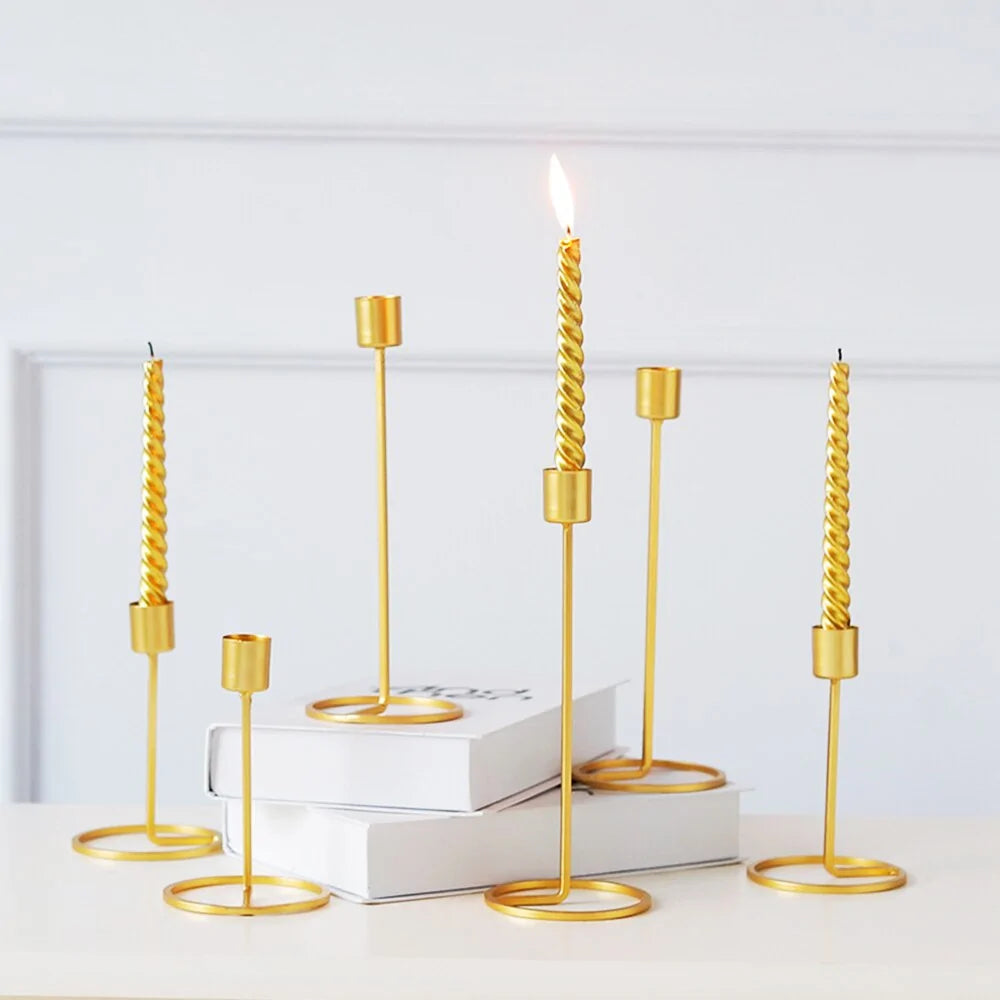 Gold Candle Holders Decor