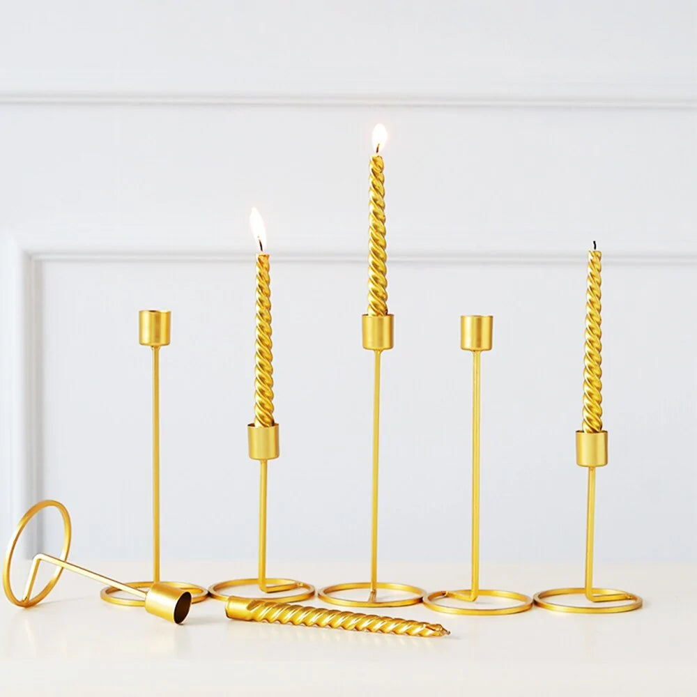 Gold Candle Holders Decor
