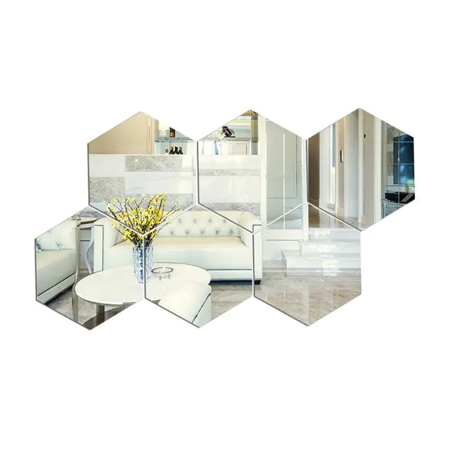 3D Modern Mirror Wall Appliques